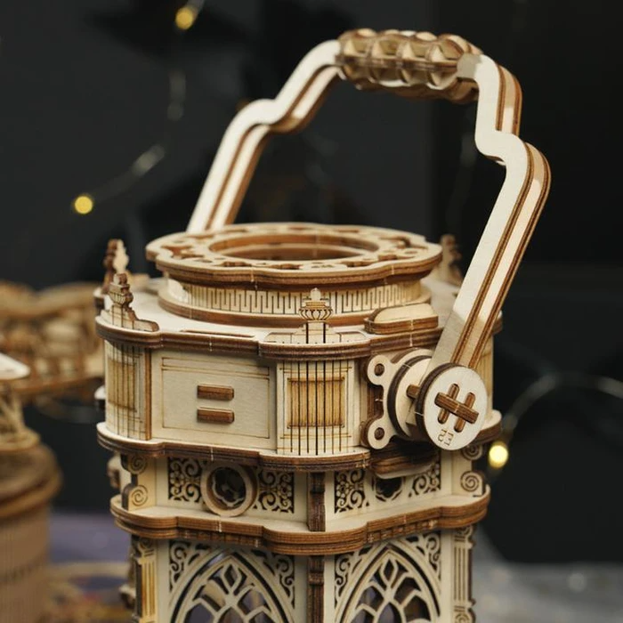 3D Muziekdoos houten puzzel 'Victorian Lantern', zelf te monteren