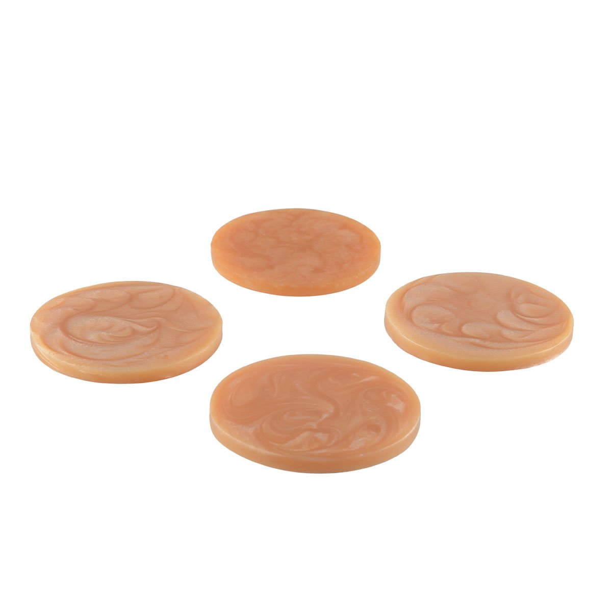 Peach hars onderzetters - set van 4, 10cm