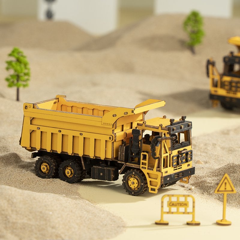 3D Houten Puzzel Dump Truck, Robotime, zelf te monteren