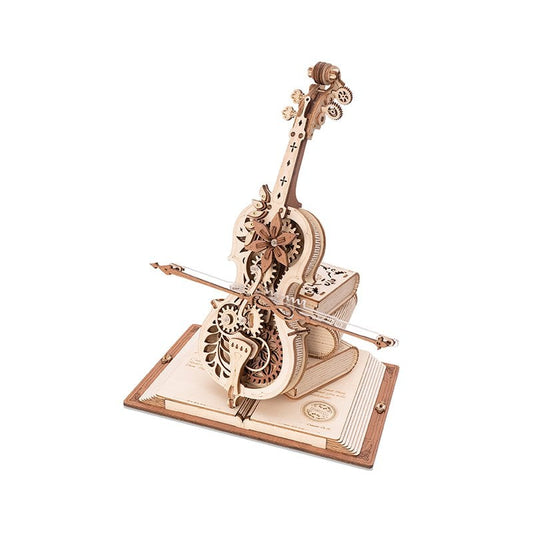 3D Muziekdoos houten puzzel 'Magic Cello', zelf te monteren