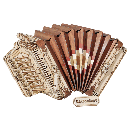 3D Houten puzzel accordeon, zelf te monteren