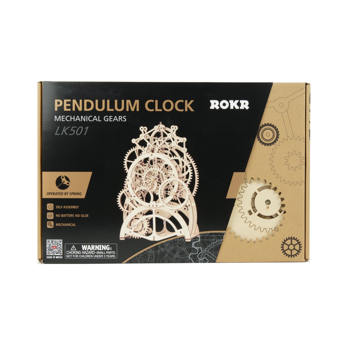 3D Houten Puzzel Pendule Klok, zelf te monteren