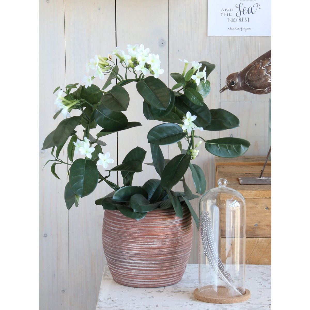 Stephanotis Kunstplant in Bloempot Stan