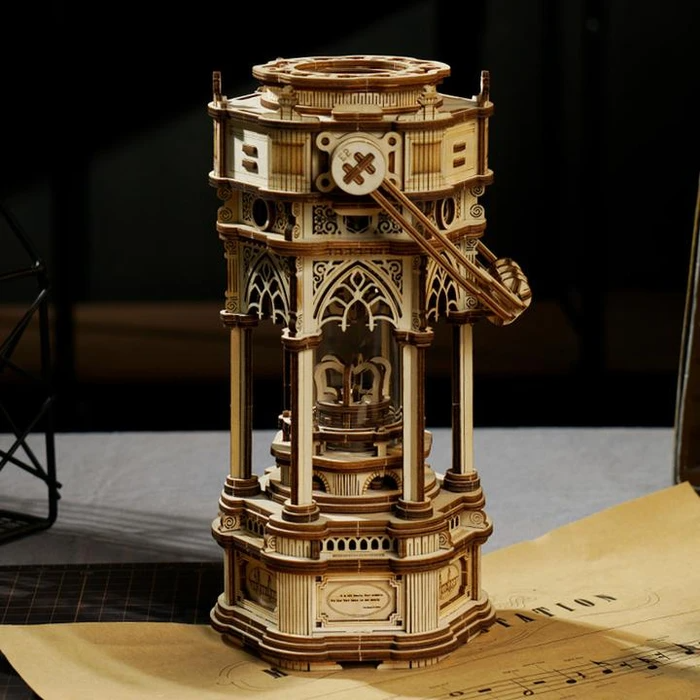 3D Muziekdoos houten puzzel 'Victorian Lantern', zelf te monteren