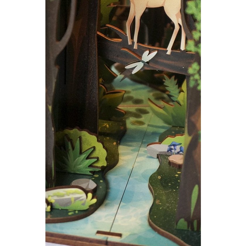 3D Book nook boekensteun 'Story of The Forest', zelf te monteren