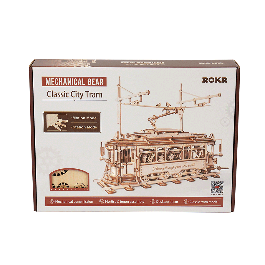 3D Houten Puzzel Classic City Tram, zelf te monteren