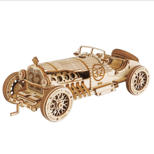 3D Houten Puzzel Grand Prix Car, zelf te monteren