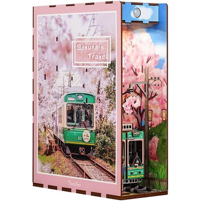 DIY Book Nook Boekensteun Sakura's Travel Bookend, Tone-Cheer, TQ119, 18x8x24,5cm