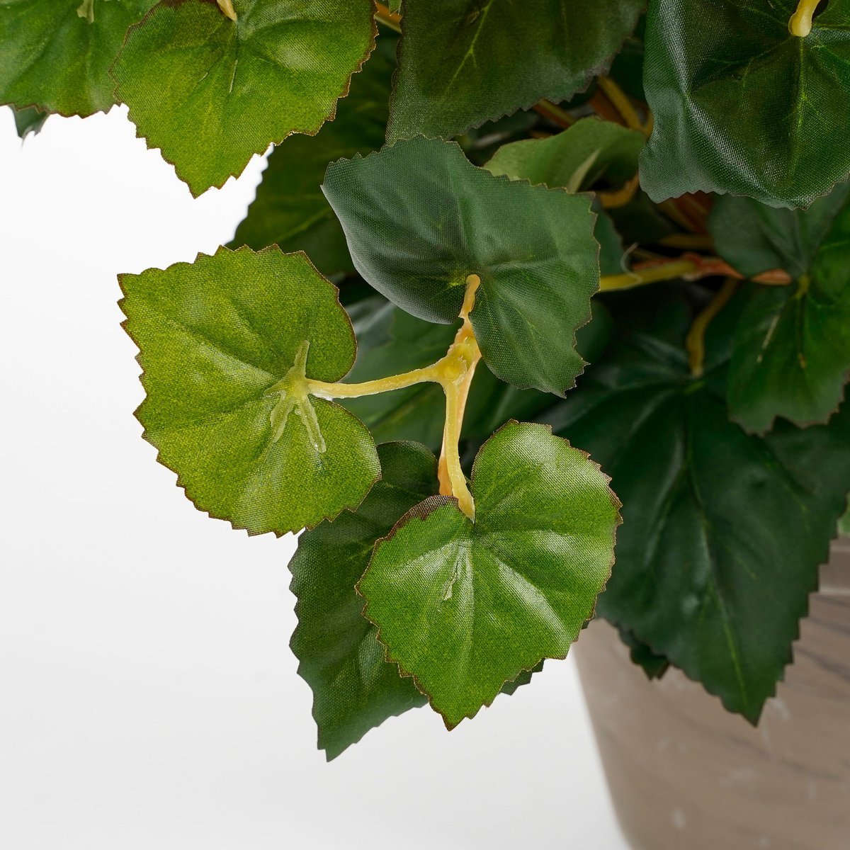 Begonia Kunstplant in Bloempot Stan - M - Zalmroze