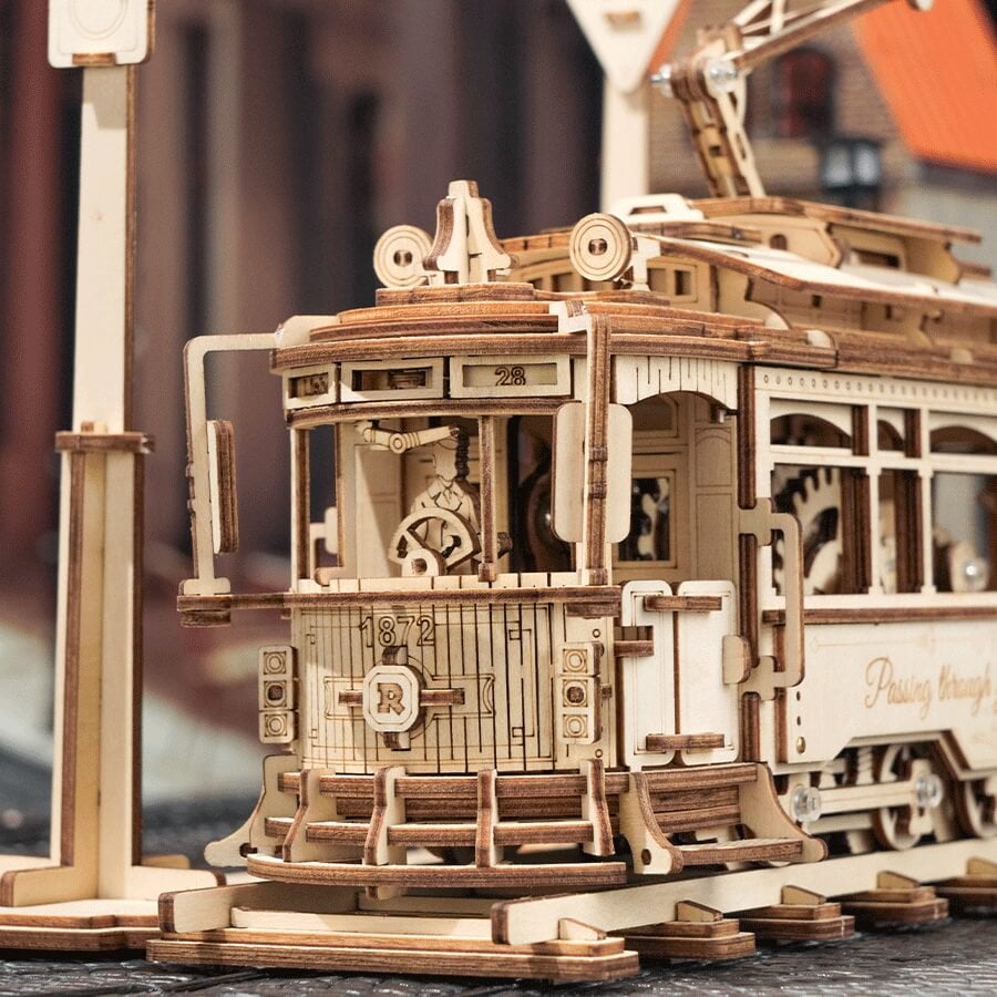 3D Houten Puzzel Classic City Tram, zelf te monteren