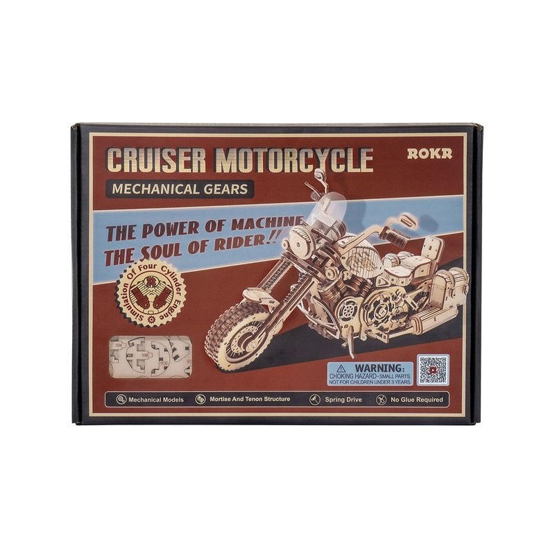 3D Houten Puzzel Cruiser Motorcycle, zelf te monteren