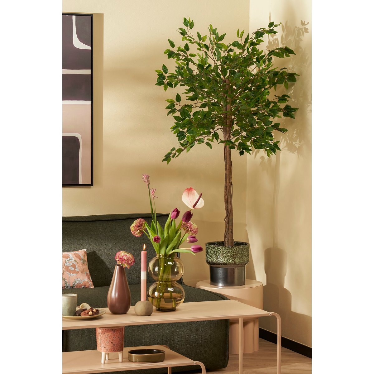 Ficus Kunstplant in Bloempot