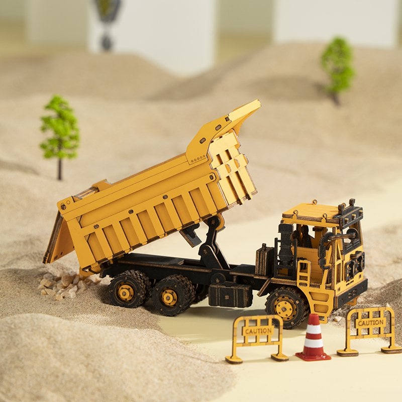 3D Houten Puzzel Dump Truck, Robotime, zelf te monteren