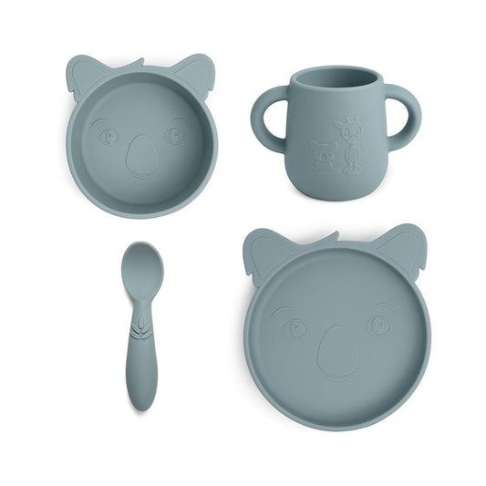 Lykke siliconen dinerset 4-pack Koala