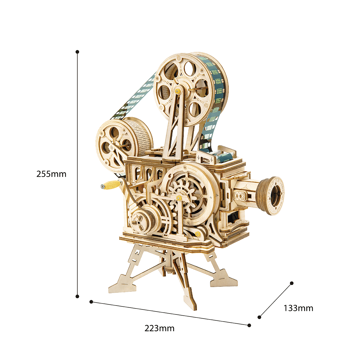 3D Houten Puzzel Vitascope/Movieprojector, zelf te monteren