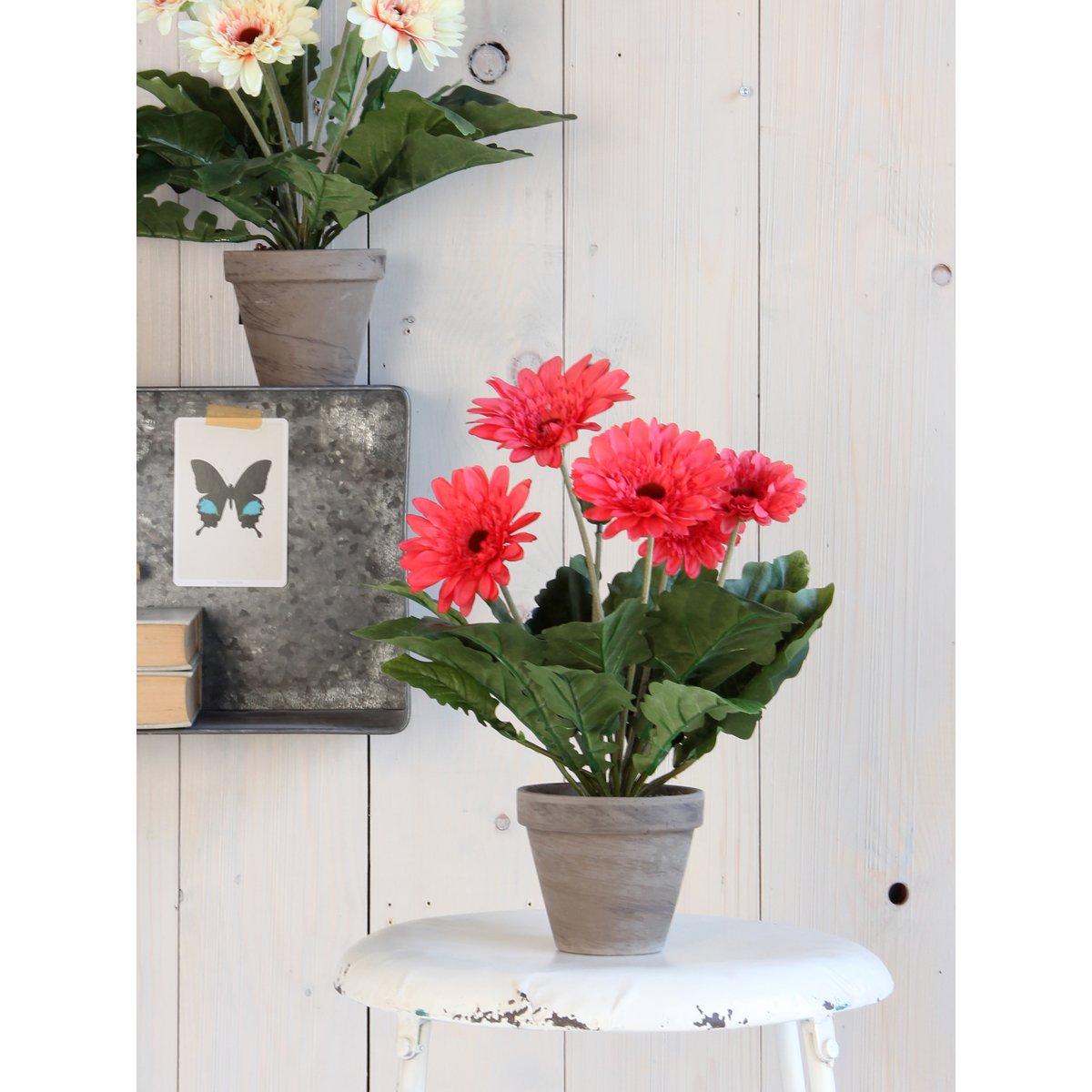 Gerbera Kunstplant in Bloempot Stan - Roze