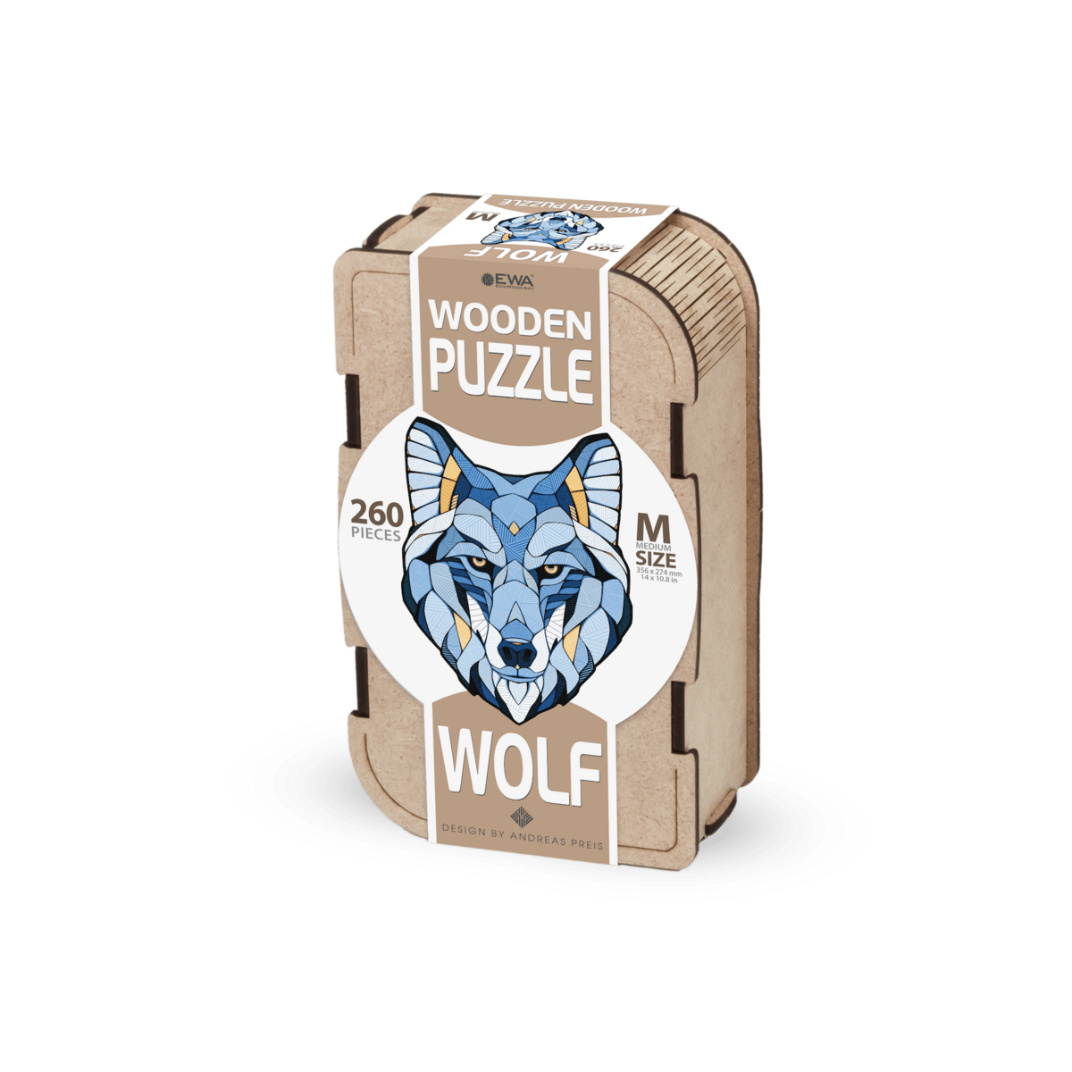 Houten Legpuzzel Wolf, Eco Wood Art, Size M, 3625, 35,6x27,4x0,4cm