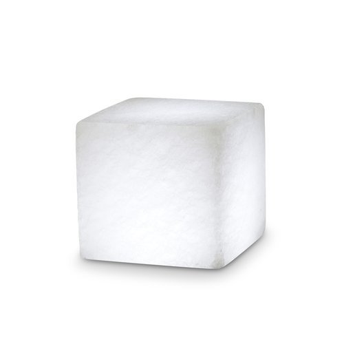 Zoutkristal "CUBE", White Line, hoogte: ca. 7 cm