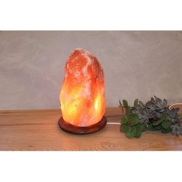 Himalaya Salt Dreams lamp himalaya zout, houten voet