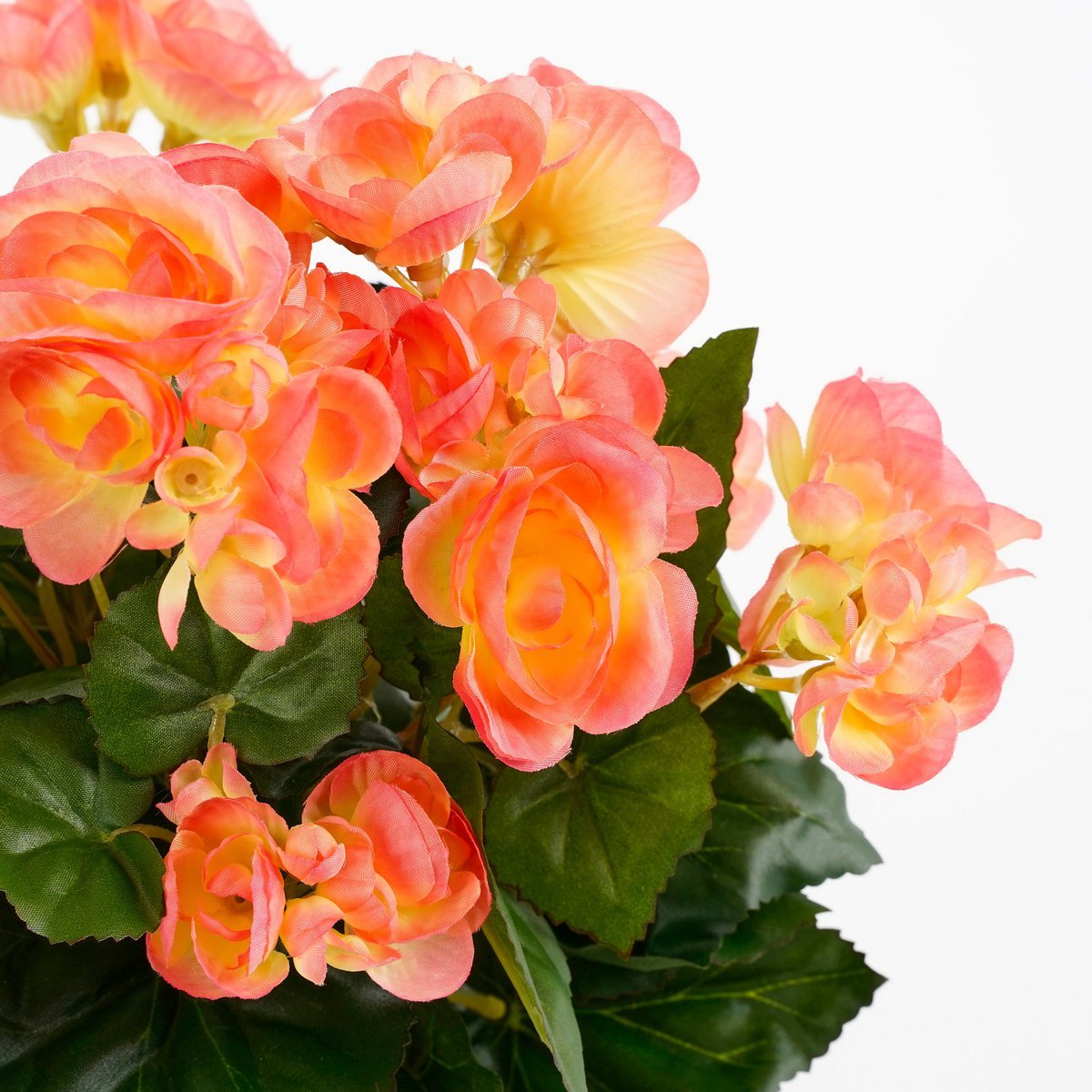 Begonia Kunstplant in Bloempot Stan - M - Zalmroze