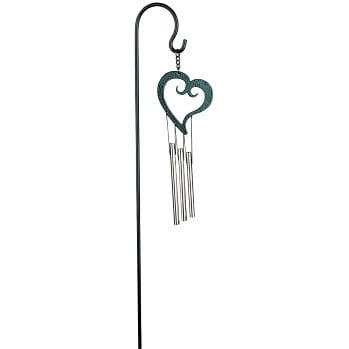 Windgong Musical Ornament Stake Chime Heart 45 Cm